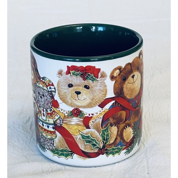 Christmas Mug Beary Christmas by Kathy Rogers for Potpourri Designs 1993 Vintage - Picture 3 of 8